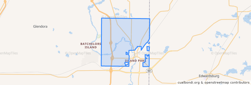 Mapa de ubicacion de Niles Charter Township.