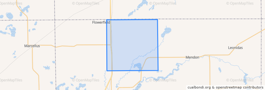 Mapa de ubicacion de Park Township.