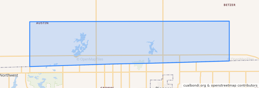 Mapa de ubicacion de Amboy Township.