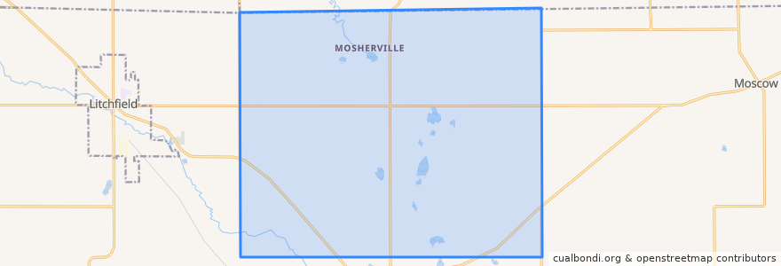 Mapa de ubicacion de Scipio Township.