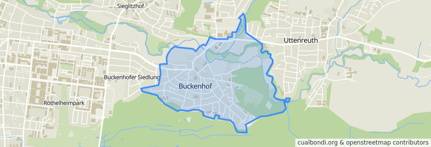 Mapa de ubicacion de Buckenhof.