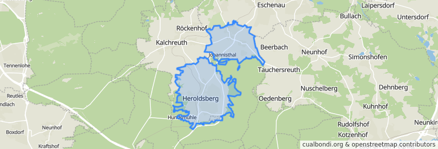 Mapa de ubicacion de Heroldsberg.