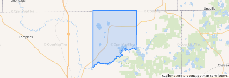 Mapa de ubicacion de Henrietta Township.