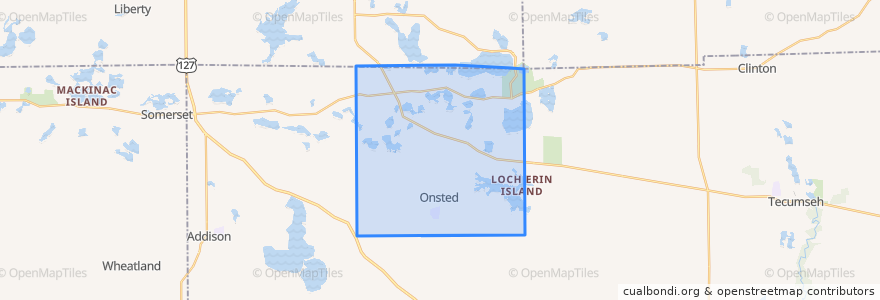 Mapa de ubicacion de Cambridge Township.