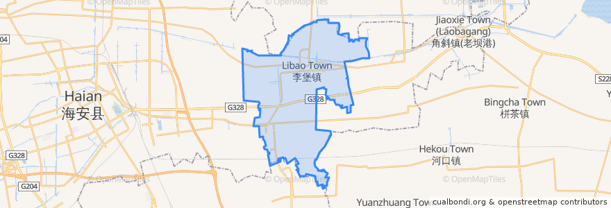 Mapa de ubicacion de 李堡镇.