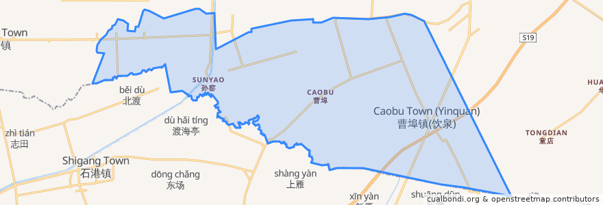 Mapa de ubicacion de 曹埠镇.