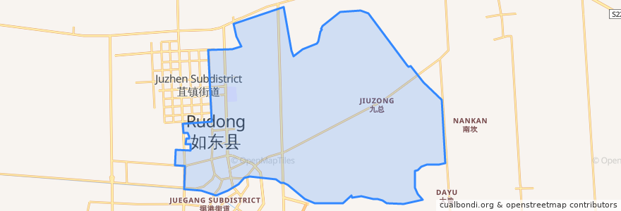 Mapa de ubicacion de 城中街道.