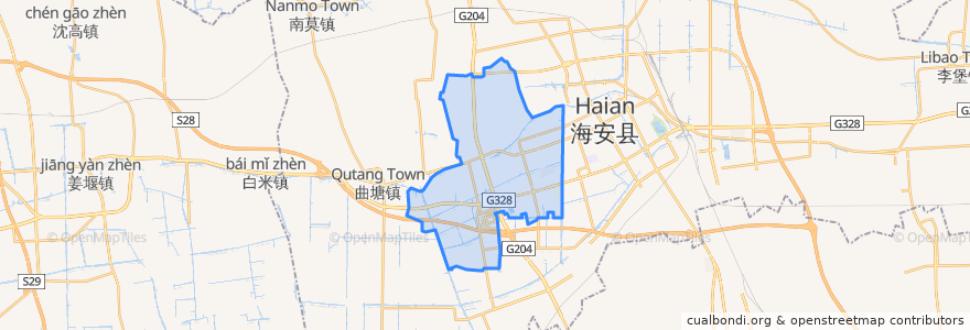 Mapa de ubicacion de 胡集街道.