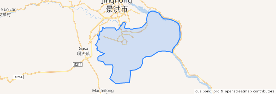 Mapa de ubicacion de 西双版纳州渡假区.