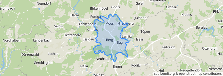 Mapa de ubicacion de Berg.