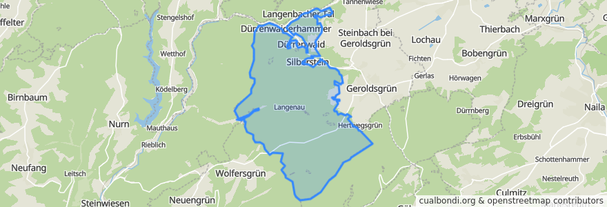 Mapa de ubicacion de Geroldsgrüner Forst.