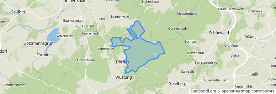 Mapa de ubicacion de Martinlamitzer Forst Nord.