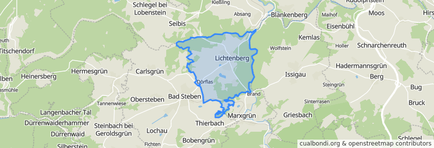 Mapa de ubicacion de Lichtenberg.