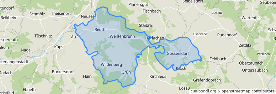 Mapa de ubicacion de Weißenbrunn.