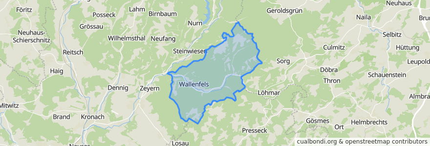 Mapa de ubicacion de Wallenfels.