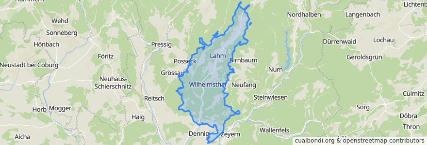 Mapa de ubicacion de Wilhelmsthal.