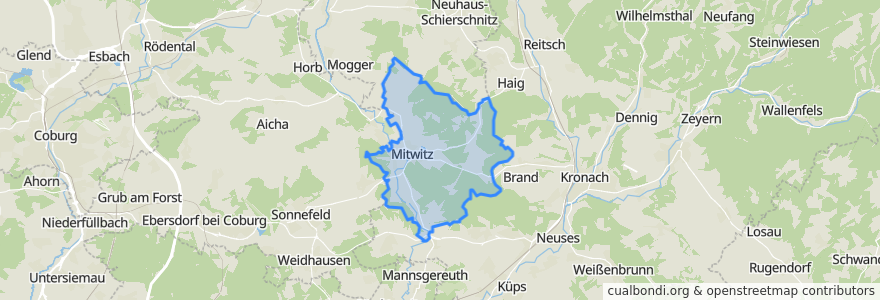 Mapa de ubicacion de Mitwitz.