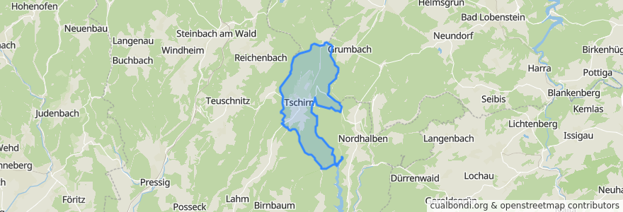 Mapa de ubicacion de Tschirn.