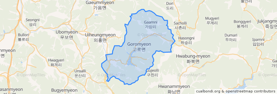 Mapa de ubicacion de 삼국유사면.