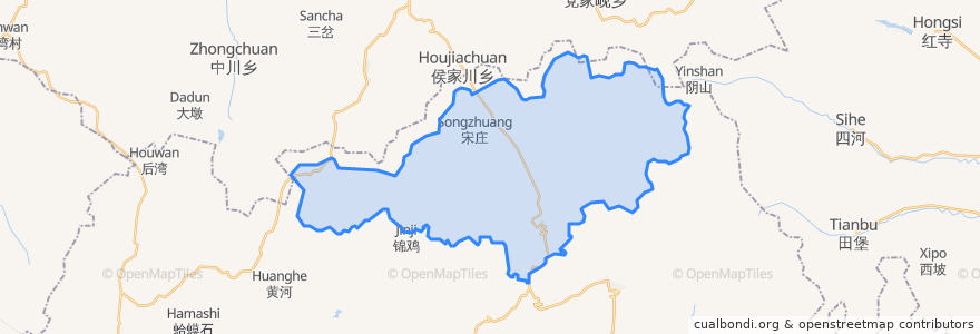 Mapa de ubicacion de 义岗川镇.