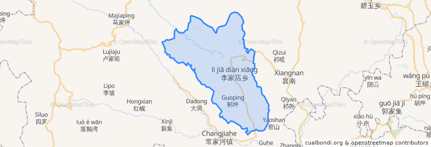 Mapa de ubicacion de 李家店乡.