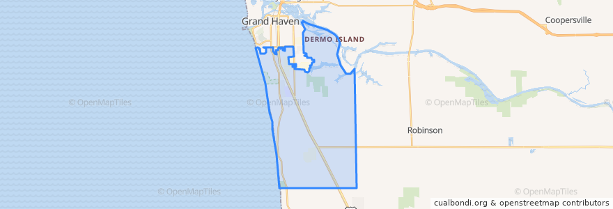 Mapa de ubicacion de Grand Haven Charter Township.