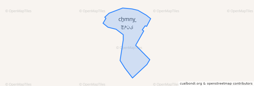 Mapa de ubicacion de چمنی.