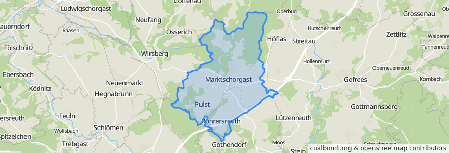 Mapa de ubicacion de Marktschorgast.