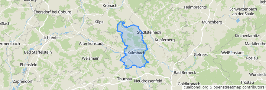 Mapa de ubicacion de Kulmbach.