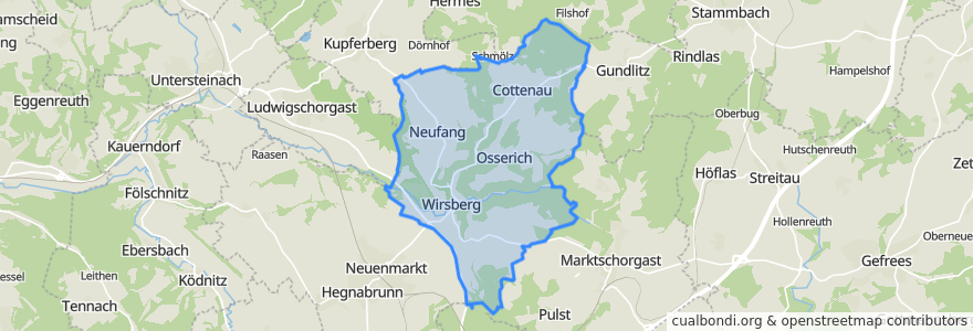 Mapa de ubicacion de Wirsberg.