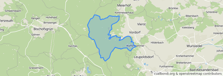 Mapa de ubicacion de Vordorfer Forst.