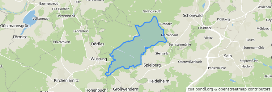 Mapa de ubicacion de Martinlamitzer Forst-Süd.