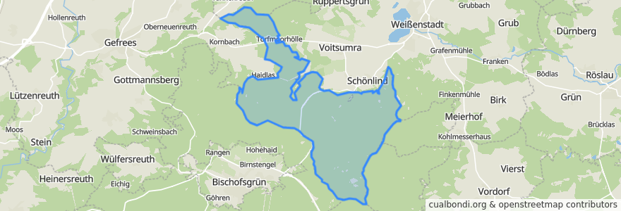 Mapa de ubicacion de Weißenstadter Forst-Süd.