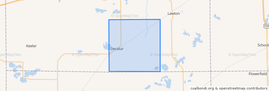 Mapa de ubicacion de Decatur Township.