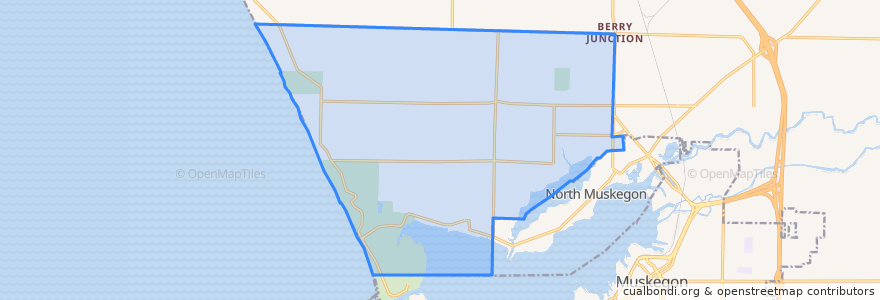 Mapa de ubicacion de Laketon Township.