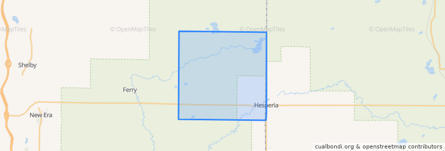 Mapa de ubicacion de New Field Township.