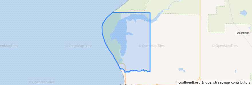 Mapa de ubicacion de Hamlin Township.