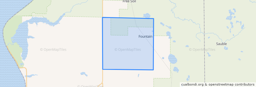 Mapa de ubicacion de Sherman Township.