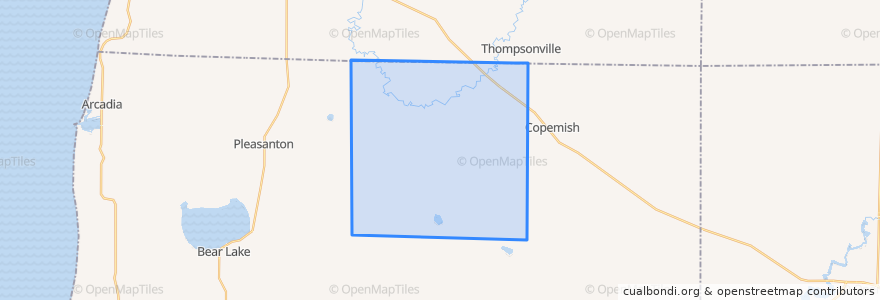 Mapa de ubicacion de Springdale Township.