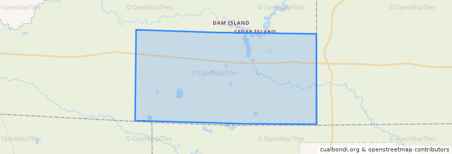 Mapa de ubicacion de Norman Township.