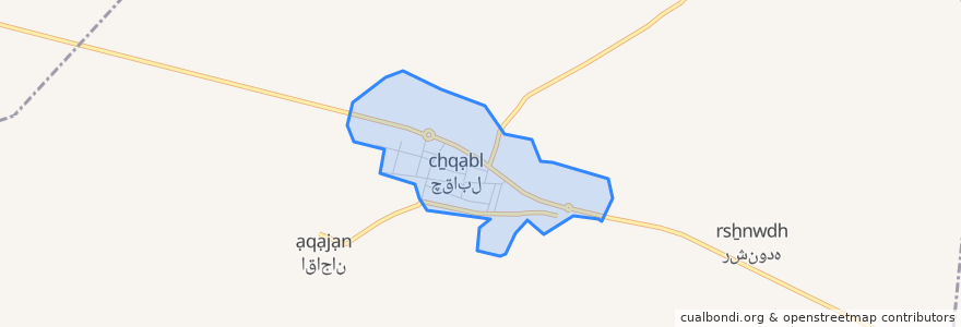 Mapa de ubicacion de دهستان چقابل.