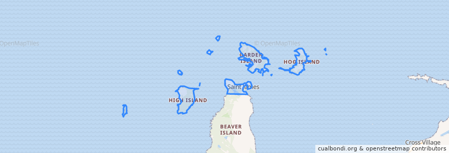 Mapa de ubicacion de Saint James Township.