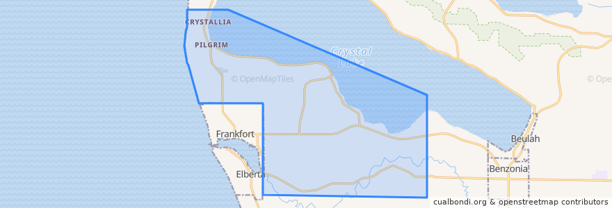 Mapa de ubicacion de Crystal Lake Township.