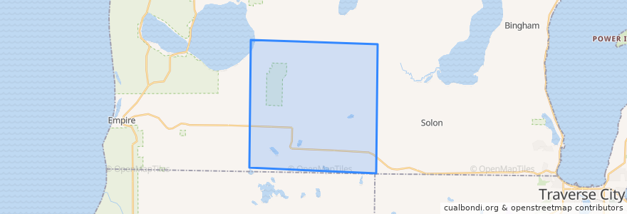 Mapa de ubicacion de Kasson Township.