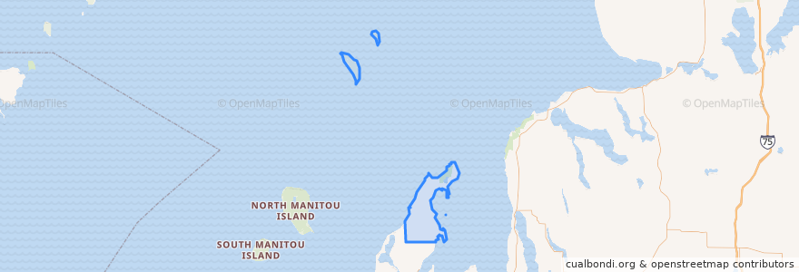 Mapa de ubicacion de Leelanau Township.