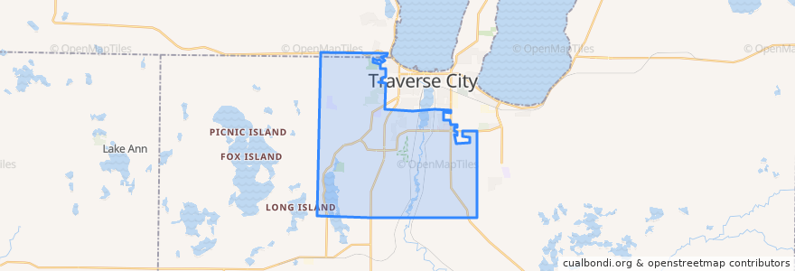 Mapa de ubicacion de Garfield Township.