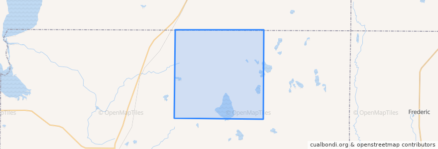 Mapa de ubicacion de Cold Springs Township.