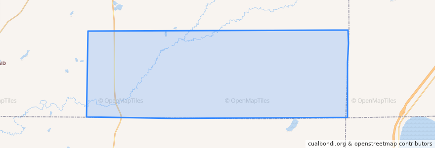 Mapa de ubicacion de Garfield Township.