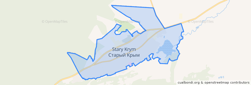 Mapa de ubicacion de городское поселение Старый Крым.