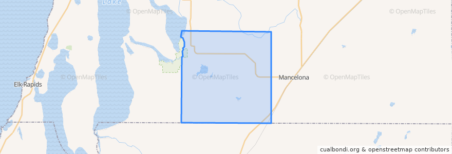 Mapa de ubicacion de Custer Township.